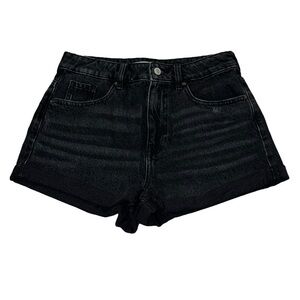 PacSun Black Denim Mom Shorts Size 27